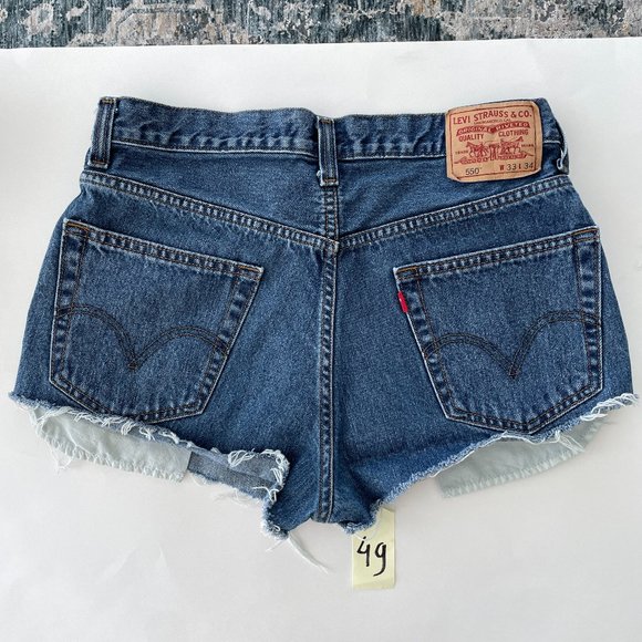 Vintage Levi's 550 high waist denim cutoff shorts - Picture 9 of 12